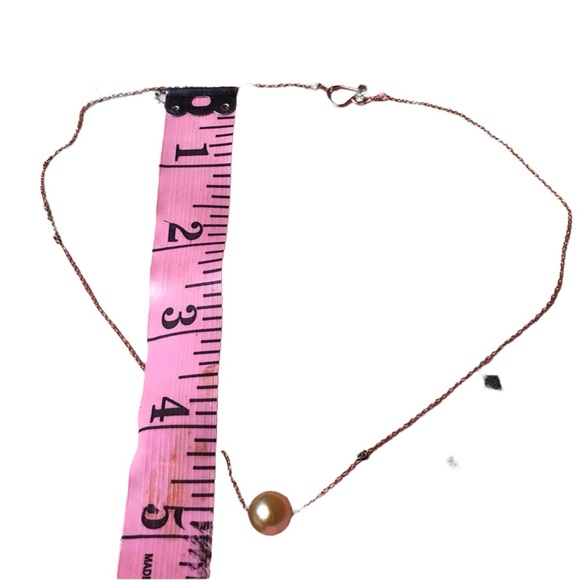 Yellow South Sea Pearl Genuine floating goldfilled necklace Handmade in Maui - Picture 4 of 4